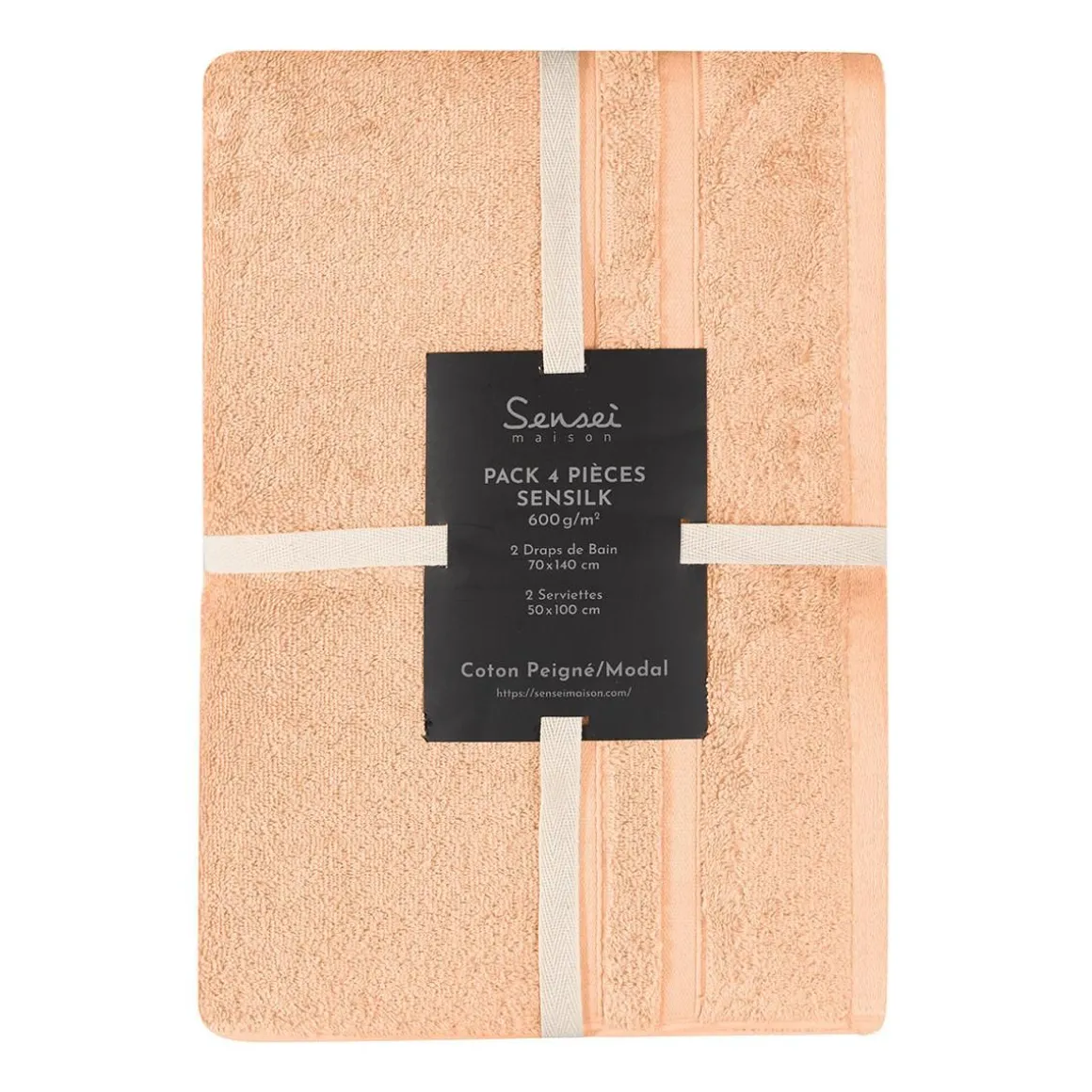 Ensemble de bain 4 pièces 600 g/m² SENSILK