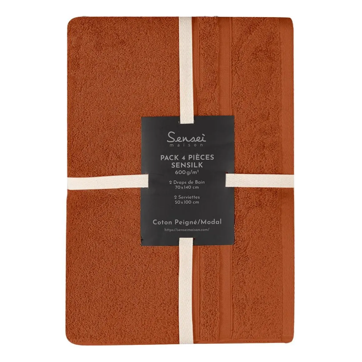 Ensemble de bain 4 pièces 600 g/m² SENSILK