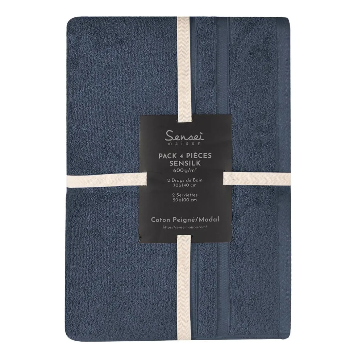 Ensemble de bain 4 pièces 600 g/m² SENSILK