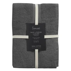 Ensemble de bain 4 pièces (2 draps de bain + 2 serviettes de toilette) LUXURY