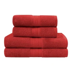 Ensemble de bain 4 pièces (2 draps de bain + 2 serviettes de toilette) LUXURY
