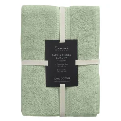 Ensemble de bain 4 pièces (2 draps de bain + 2 serviettes de toilette) LUXURY