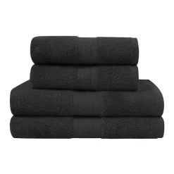 Ensemble de bain 4 pièces (2 draps de bain + 2 serviettes de toilette) LUXURY