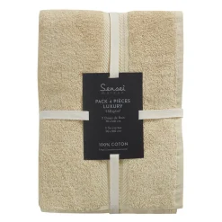 Ensemble de bain 4 pièces (2 draps de bain + 2 serviettes de toilette) LUXURY