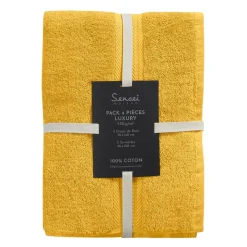 Ensemble de bain 4 pièces (2 draps de bain + 2 serviettes de toilette) LUXURY