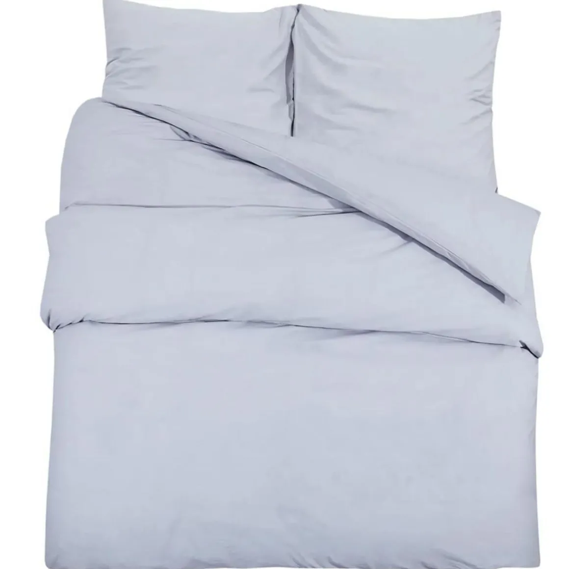 Ensemble de housse de couette Gris 135x200 cm Coton