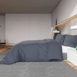 Ensemble de housse de couette Anthracite 260x240 cm Microfibre