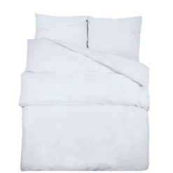 Ensemble de housse de couette Blanc 200x200 cm Coton