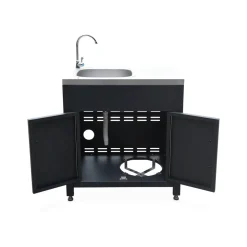 Ensemble de meubles de cuisine extérieure en acier inoxydable 6 modules