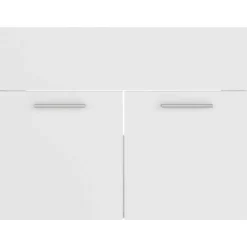 Ensemble de meubles de salle de bain Blanc Bois d'ingenierie