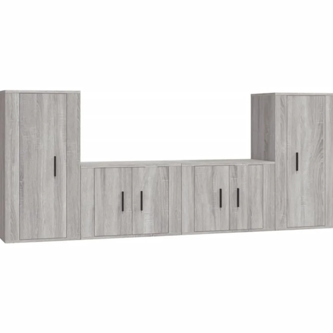 Ensemble de meubles TV 4 pcs Sonoma gris Bois d'ingenierie