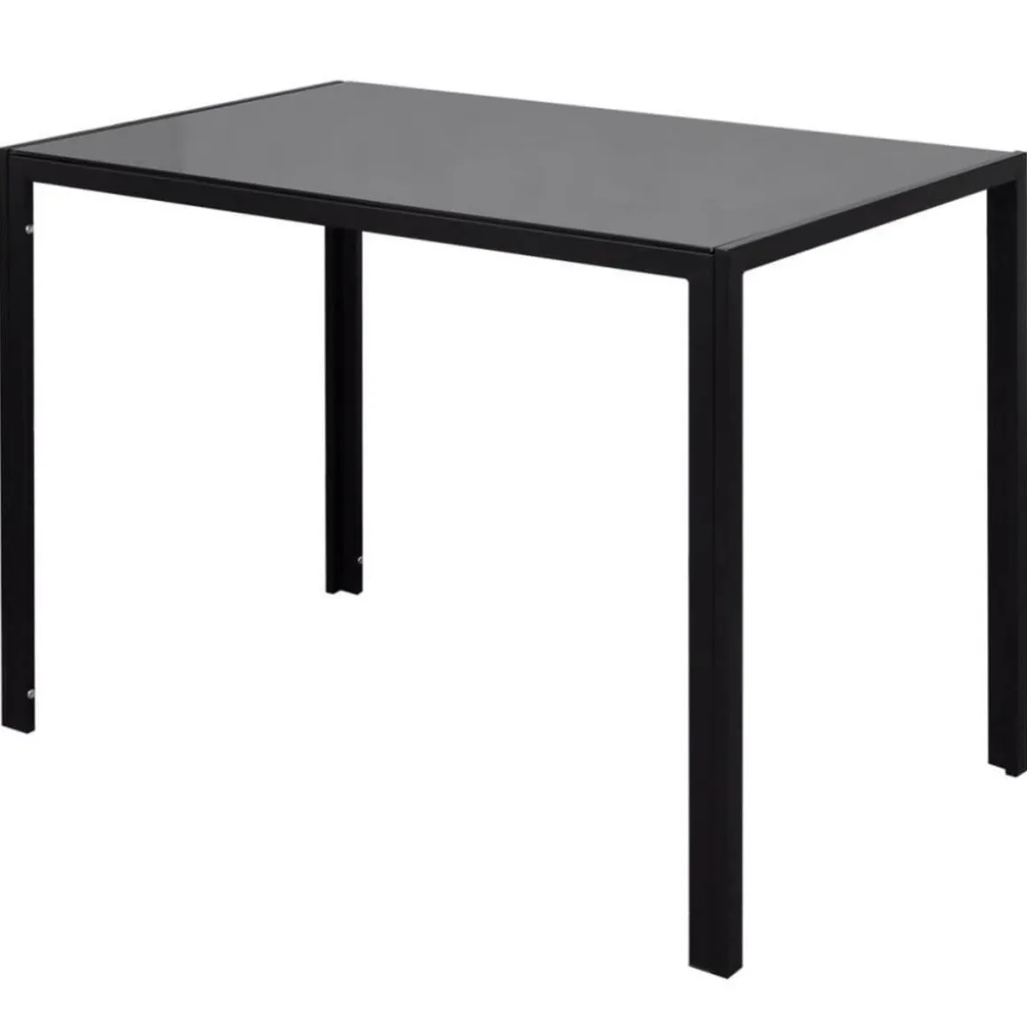 Ensemble de table a manger sept pieces noir et blanc