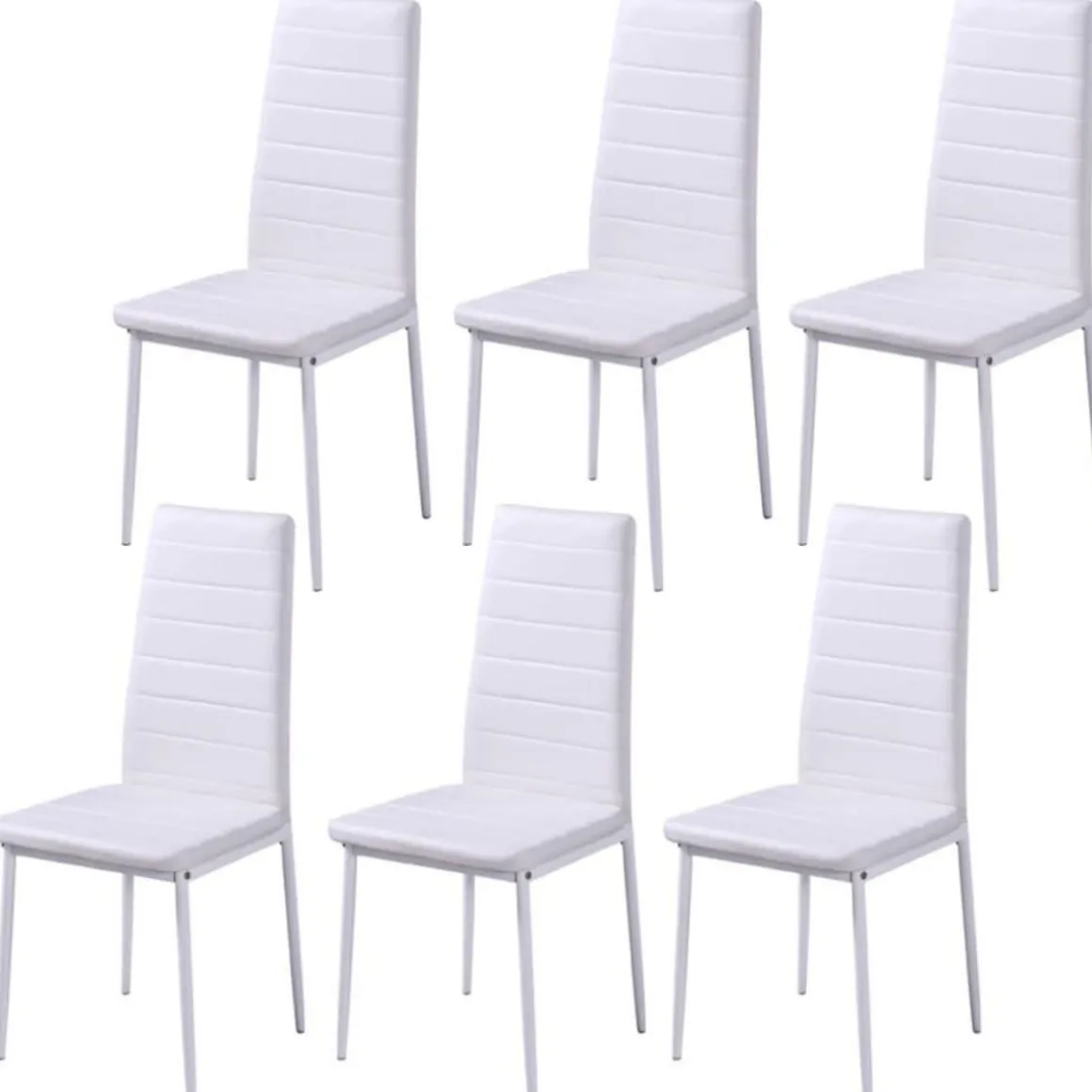 Ensemble de table a manger sept pieces noir et blanc