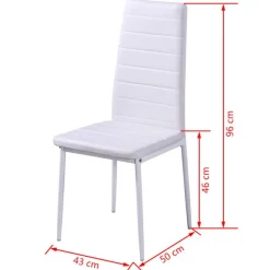 Ensemble de table a manger sept pieces noir et blanc