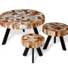 Ensemble de table basse 3 pieces Bois de recuperation massif