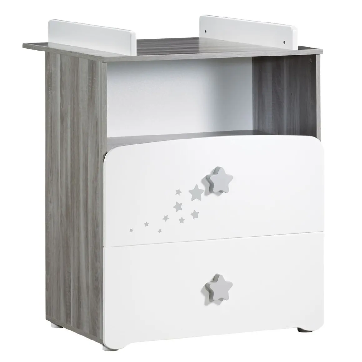 Ensemble Lit bébé 60x120 cm + tiroir +commode à langer + armoire NEW NAO