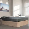 Ensemble Lit coffre avec sommier relevable 140x190 cm BARCELONA + matelas 140x190 cm DIONE