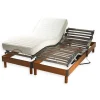 Ensemble lit relaxation électrique TPR matelas 100% latex 3 zones 63kg/m3 + sommier avec réglage fermeté au niveau lombaire SYMPHONIE