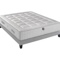 Ensemble Literie matelas 672 ressorts ensachés 30cm et sommier 140x190 cm KING PALACE