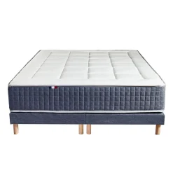 Ensemble Literie ressorts ensachés 160x200 cm KING STYLE, épaisseur 30cm accueil mémoire