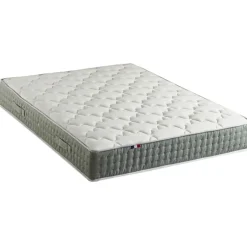 Ensemble matelas 792 Ressorts 7 zones Face hiver/été 160x200 cm + 2 sommiers 80x200 cm vert Céladon HYGGE