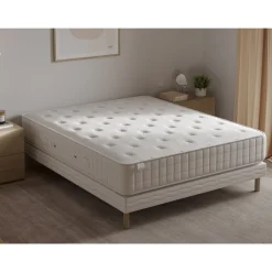 Ensemble Matelas 700 ressorts ensachés 140x190 cm + sommier tapissier HOTEL LUXE