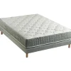 Ensemble matelas 792 Ressorts 7 zones Face hiver/été + sommier vert Céladon 160x200 cm HYGGE