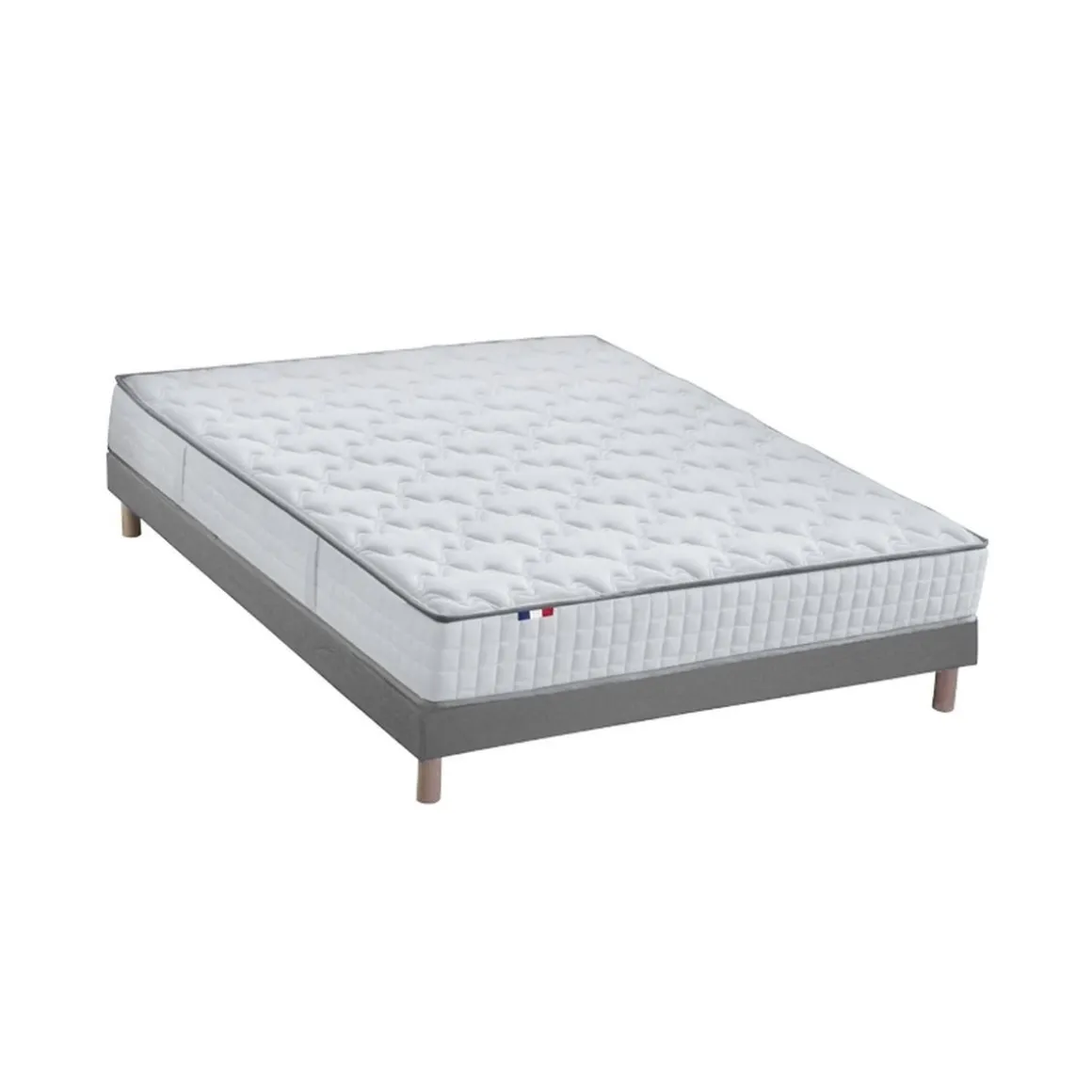 Ensemble Matelas Ressorts 7 zones + Sommier 140 x 190 cm COSMOS