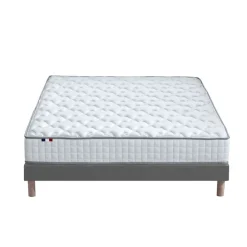 Ensemble Matelas Ressorts 7 zones + Sommier 140 x 190 cm COSMOS