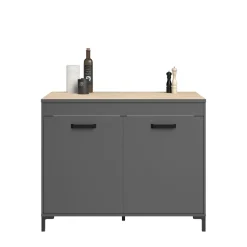 Ensemble meuble de cuisine avec élément mural et meuble bas L238cmSAMBA