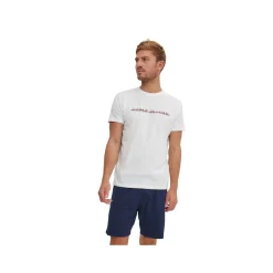 Ensemble Pyjama court Tshirt col rond homme en coton