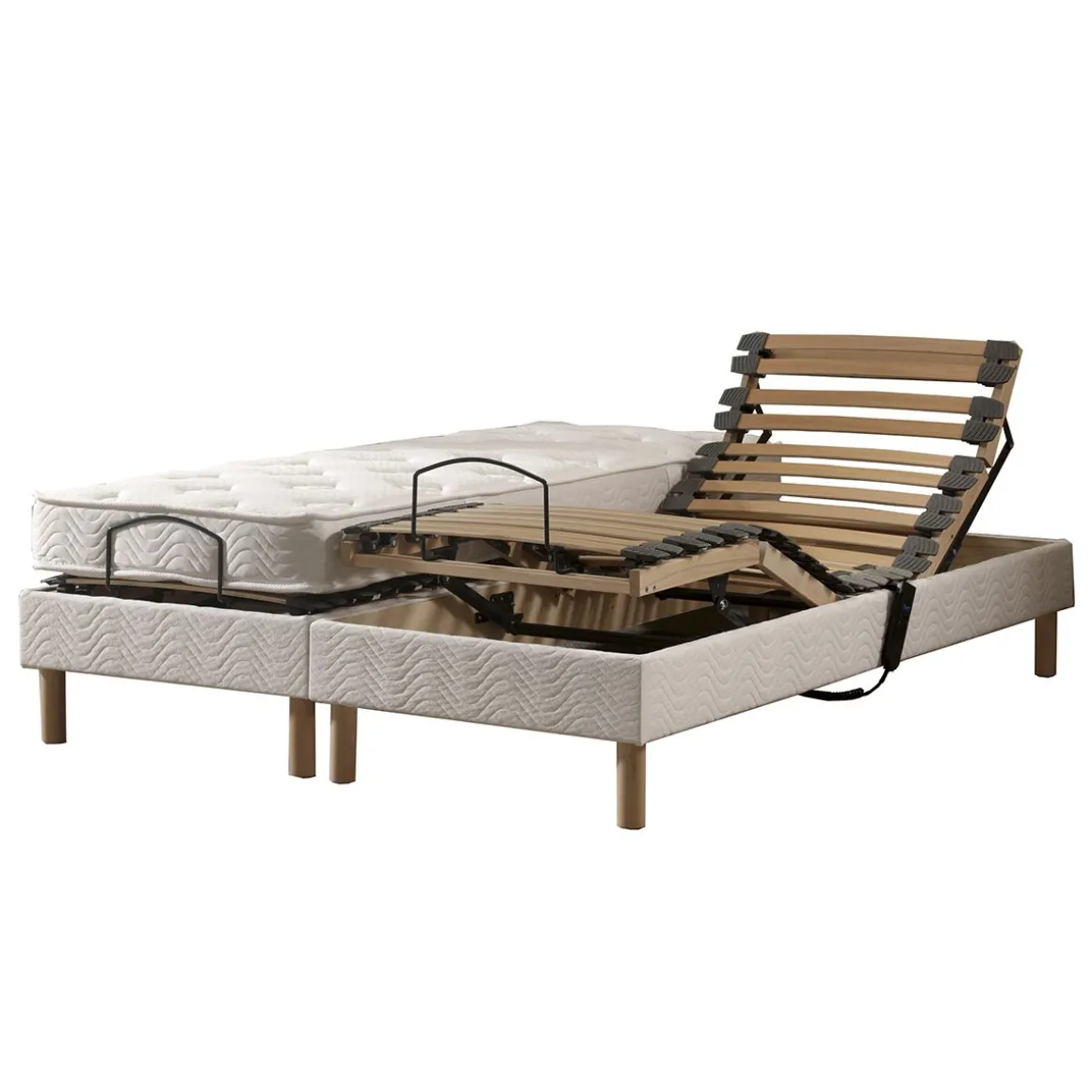 Ensemble relaxation électrique TPR matelas latex 180x200 cm PRESTIGE LATEX