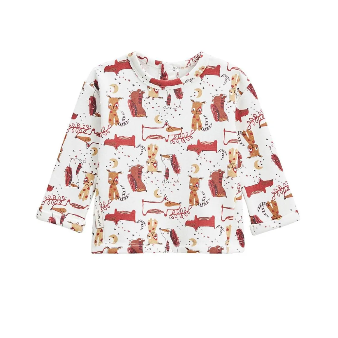 Ensemble salopette bébé en molleton et t-shirt Toutouyoutou