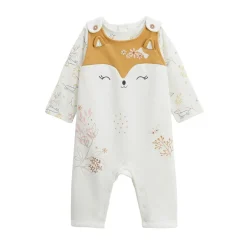 Ensemble salopette bébé en molleton et t-shirt Emilie
