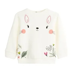 Ensemble sweat et pantalon avec headband bébé fille en molleton Happy Bunny