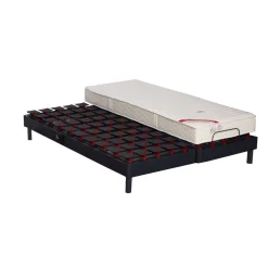 Ensemble TPR tous plots réglables + Matelas Mousse 2x90x200 cm MEMORYLUX