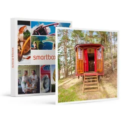 Escapade insolite en famille : 2 jours en roulotte avec accès au parc animalier près de Lyon - Coffret Cadeau Séjour