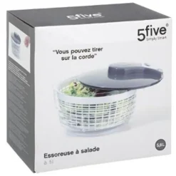 Essoreuse à Salade avec Fil Wringer 5,8L Gris
