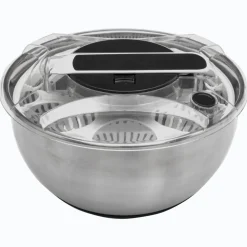 Essoreuse à salade en inox - 3,5 L - Argent