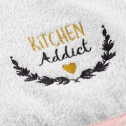 Essuie Main Kitchen Addict 50x50cm Rose