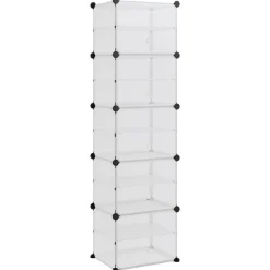 Etagere a chaussures Transparent 44x31,5x153,5 cm PP