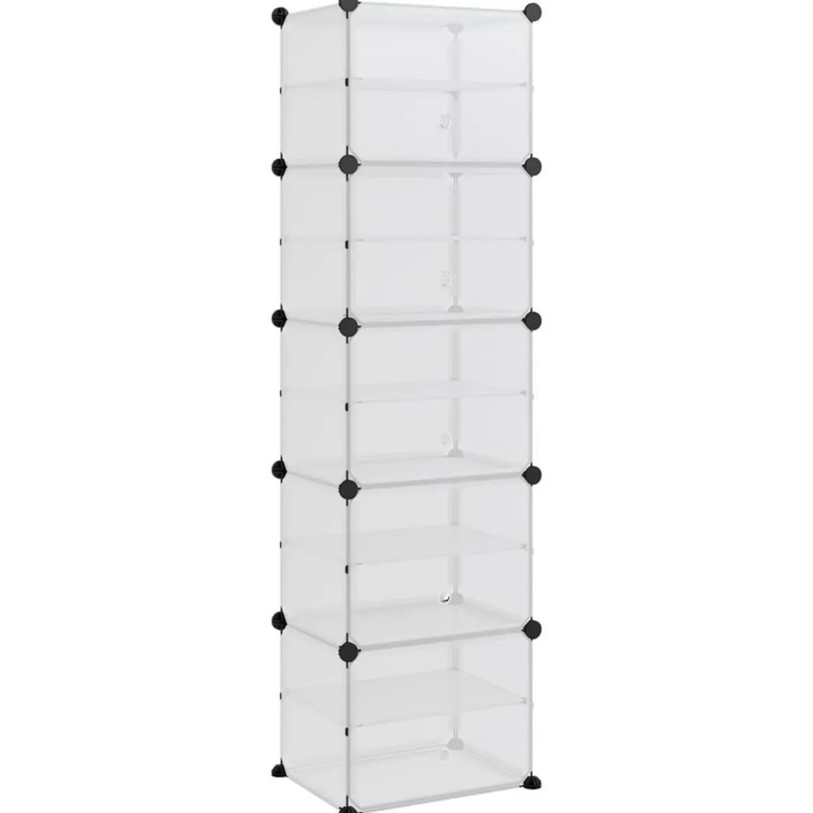Etagere a chaussures Transparent 44x31,5x153,5 cm PP
