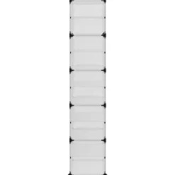 Etagere a chaussures Transparent 44x31,5x153,5 cm PP