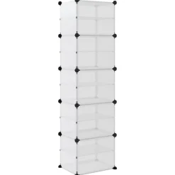 Etagere a chaussures Transparent 44x31,5x153,5 cm PP