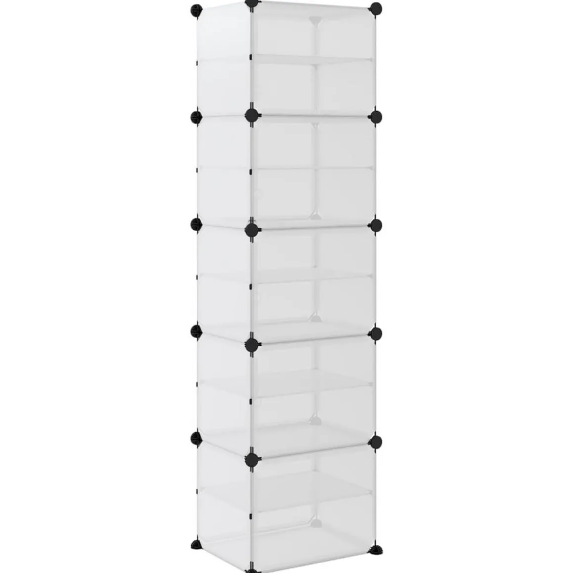 Etagere a chaussures Transparent 44x31,5x153,5 cm PP