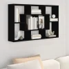 Etagere murale noir 85x16x52,5 cm bois d'ingenierie