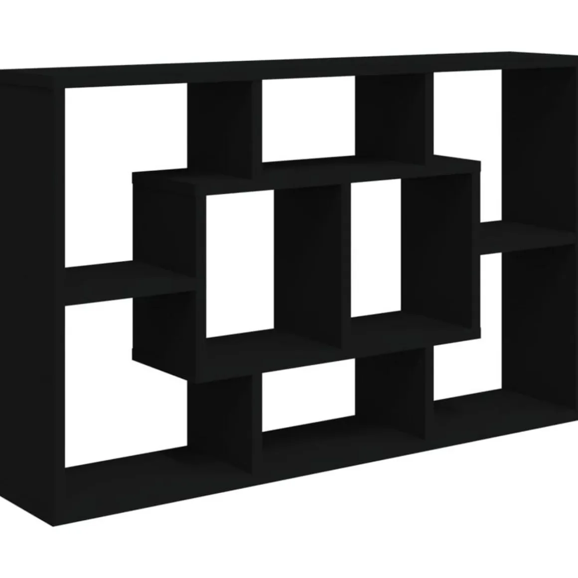 Etagere murale noir 85x16x52,5 cm bois d'ingenierie
