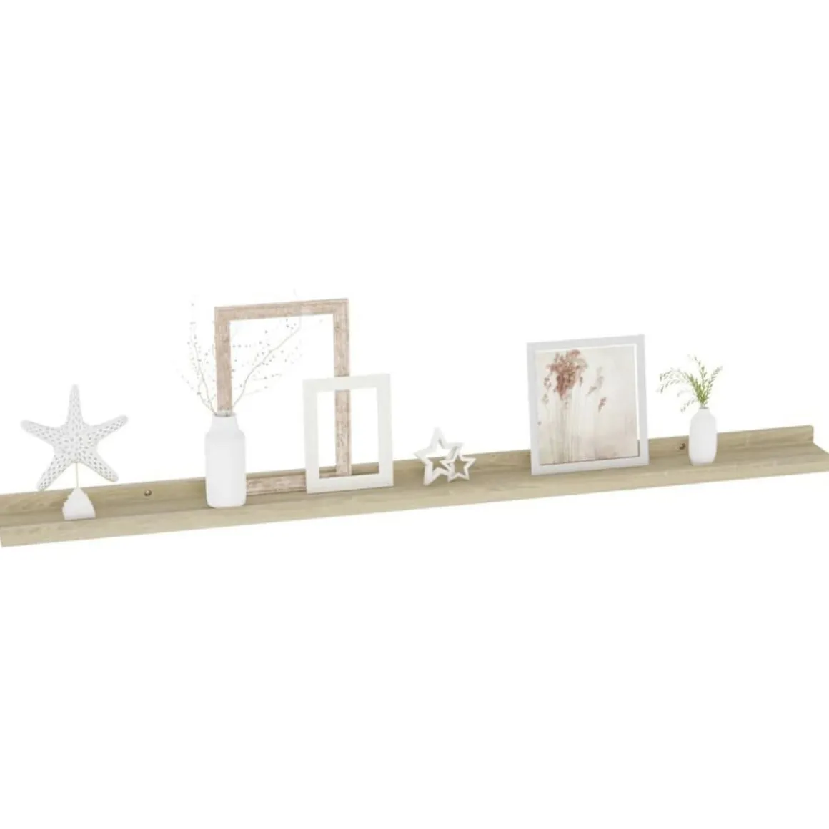 Etageres murales 2 pcs chene sonoma 100x9x3 cm