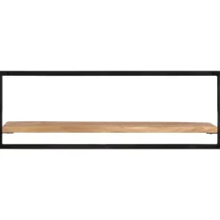 Etageres murales 2 pcs 100x24x35 cm Bois d'acacia et acier