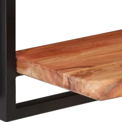 Etageres murales 2 pcs 100x24x35 cm Bois d'acacia et acier